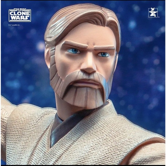 🔥 Star Wars Gentle Giant Anakin Skywalker & Obi-Wan Clone Wars Bust 1:7 Scale - Picture 14 of 16